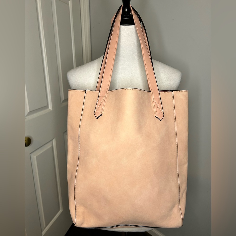 Lulu Dharma Vegan Leather Light Pink Tote Bag